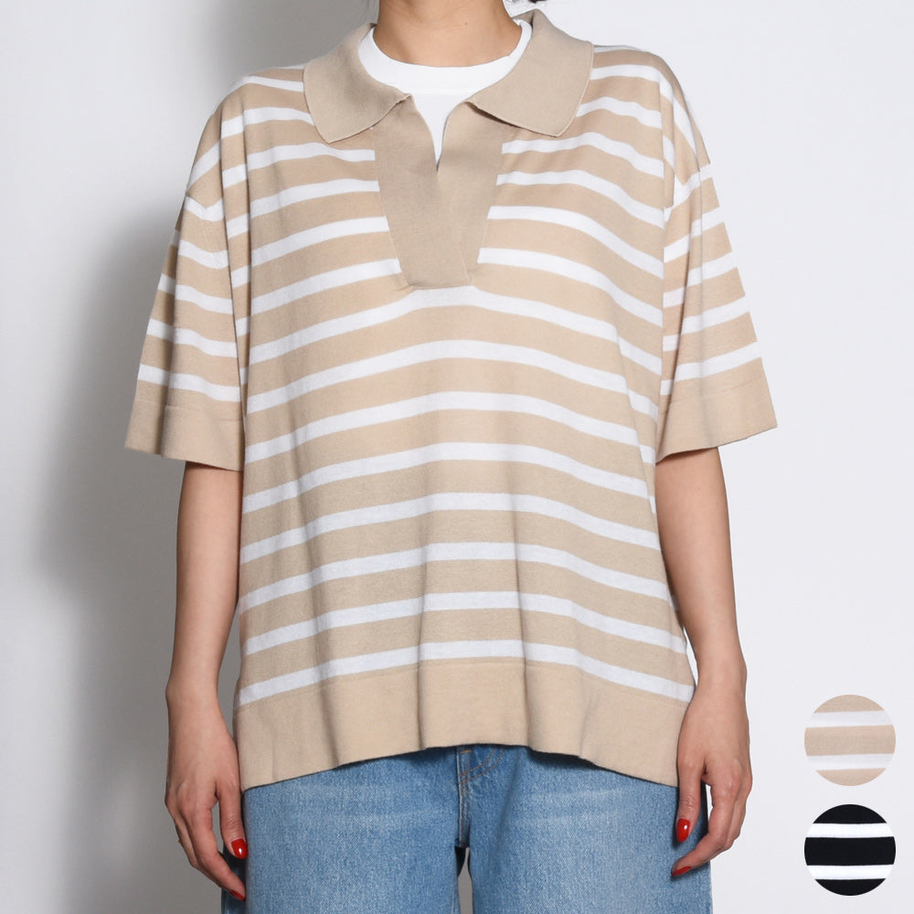 JOHN SMEDLEY(ジョンスメドレー)<BR> SOLA スキッパーニットポロ