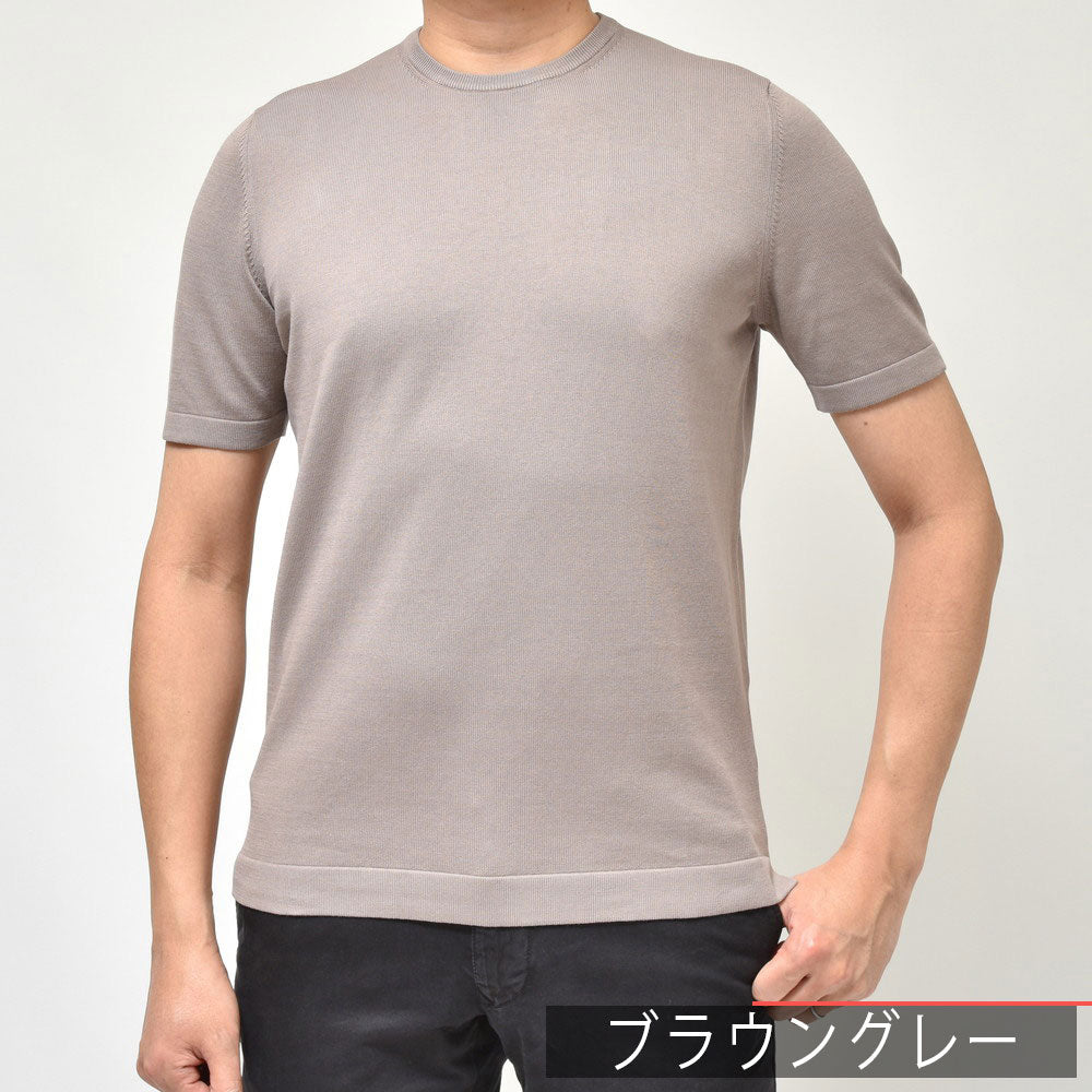 GRAN SASSO（グランサッソ） 12ゲージソフトコットンS/Sクルーネックニット 58138/18120