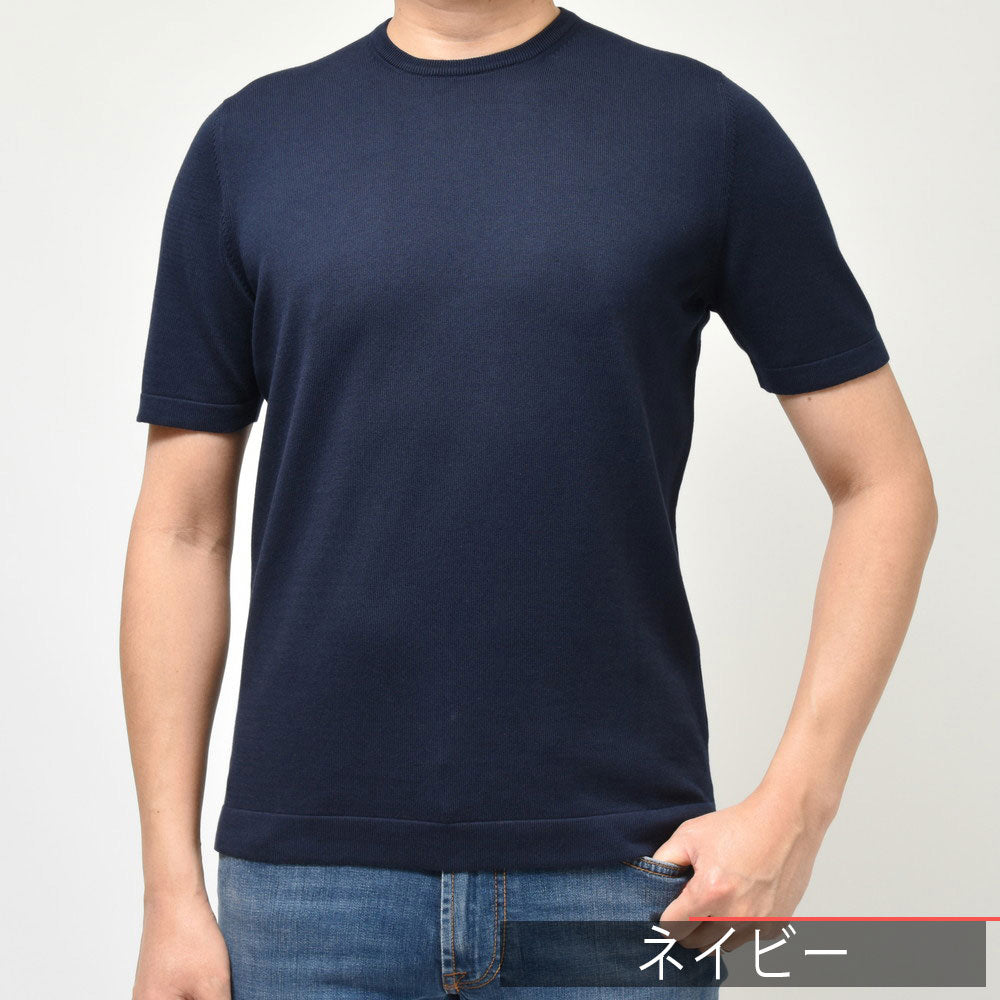 GRAN SASSO（グランサッソ） 12ゲージソフトコットンS/Sクルーネックニット 58138/18120