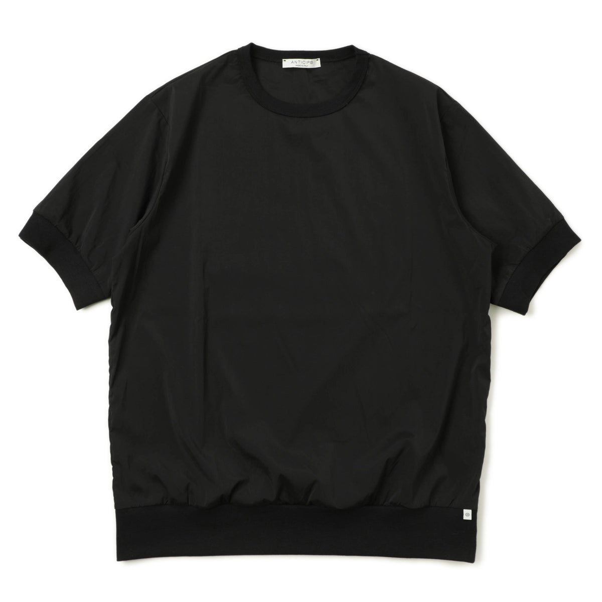 アンティーチポ / 【菅原靴店別注モデル】ナイロン ストレッチ クルーネック リブ  カットソー / NEBBIOLO TECH  FRTYWR / ブラック