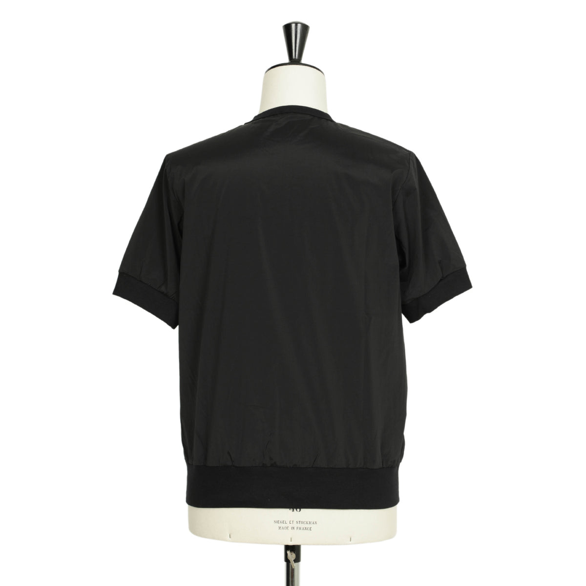 アンティーチポ / 【菅原靴店別注モデル】ナイロン ストレッチ クルーネック リブ  カットソー / NEBBIOLO TECH  FRTYWR / ブラック