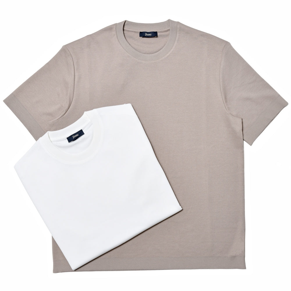 HERNO（ヘルノ） ジャージニットエフェクトS/Sクルーネックカットソー JG000206U-52059
