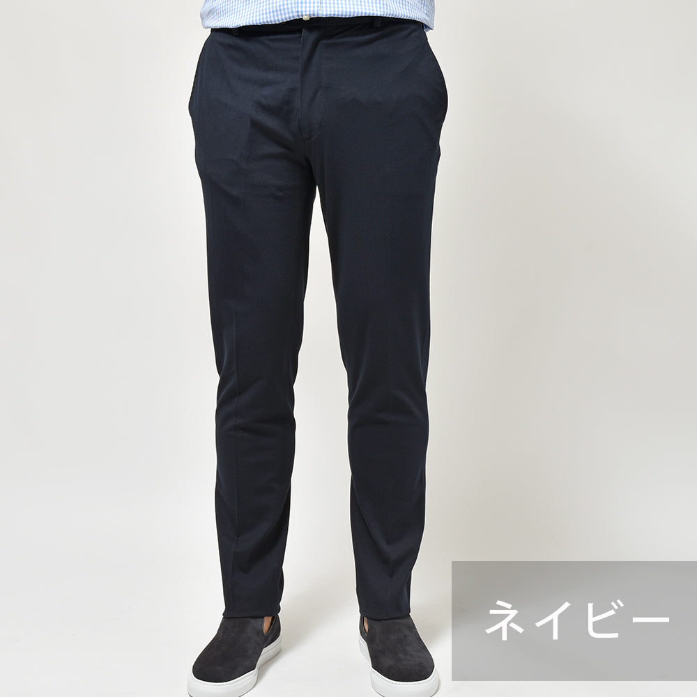 CIRCOLO 1901 チルコロ1901 コットン ストレッチ プレミアムピケ 鹿の子ジャージー セットアップ対応 ノープリーツ パンツ