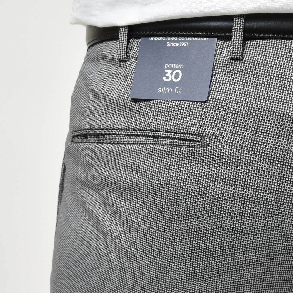 INCOTEX（インコテックス） SLIMFIT ウォッシャブルストレッチウールマイクロハウンドトゥーステーパードパンツ 1W0030-90406/11571