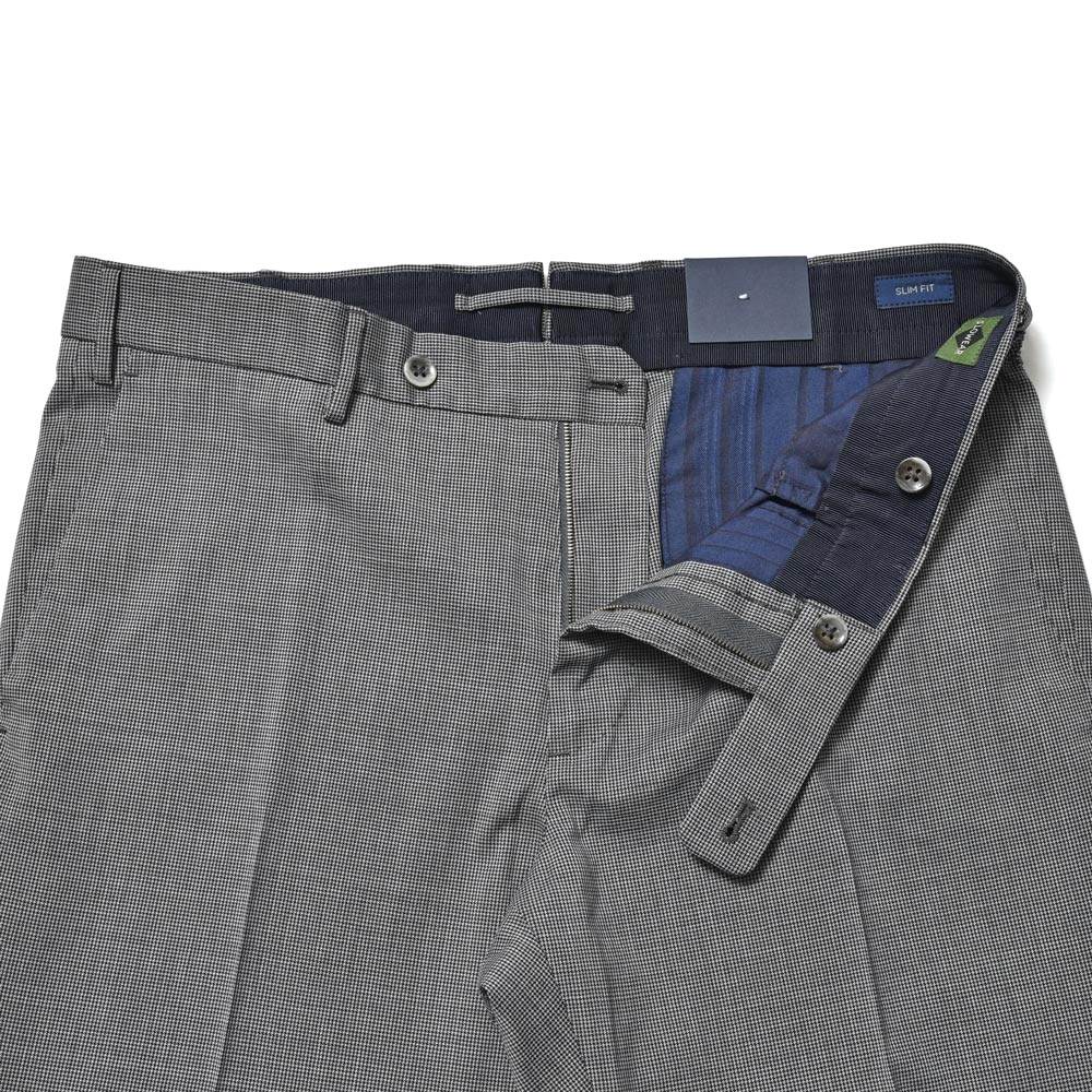 INCOTEX（インコテックス） SLIMFIT ウォッシャブルストレッチウールマイクロハウンドトゥーステーパードパンツ 1W0030-90406/11571
