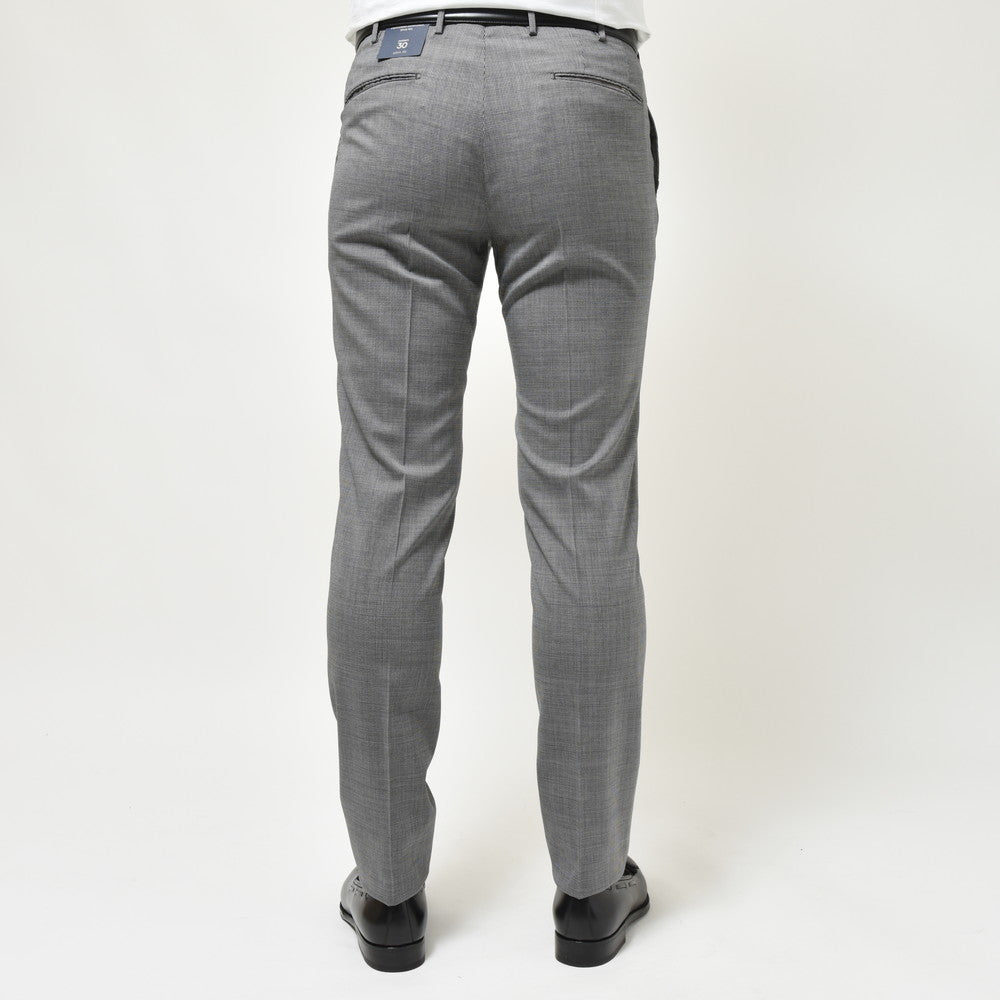 INCOTEX（インコテックス） SLIMFIT ウォッシャブルストレッチウールマイクロハウンドトゥーステーパードパンツ 1W0030-90406/11571