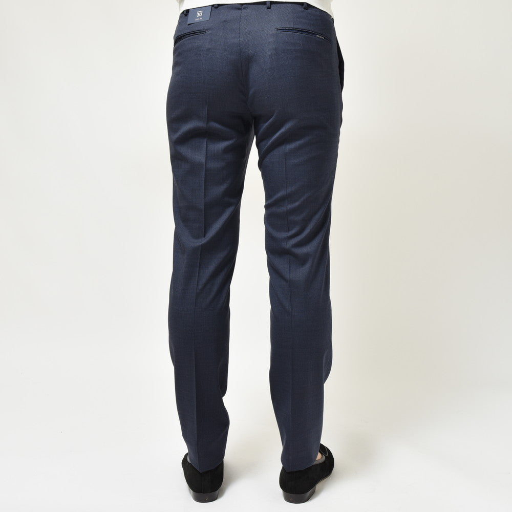 INCOTEX（インコテックス） SLIMFIT ウォッシャブルストレッチウールマイクロハウンドトゥーステーパードパンツ 1W0030-90406/11571