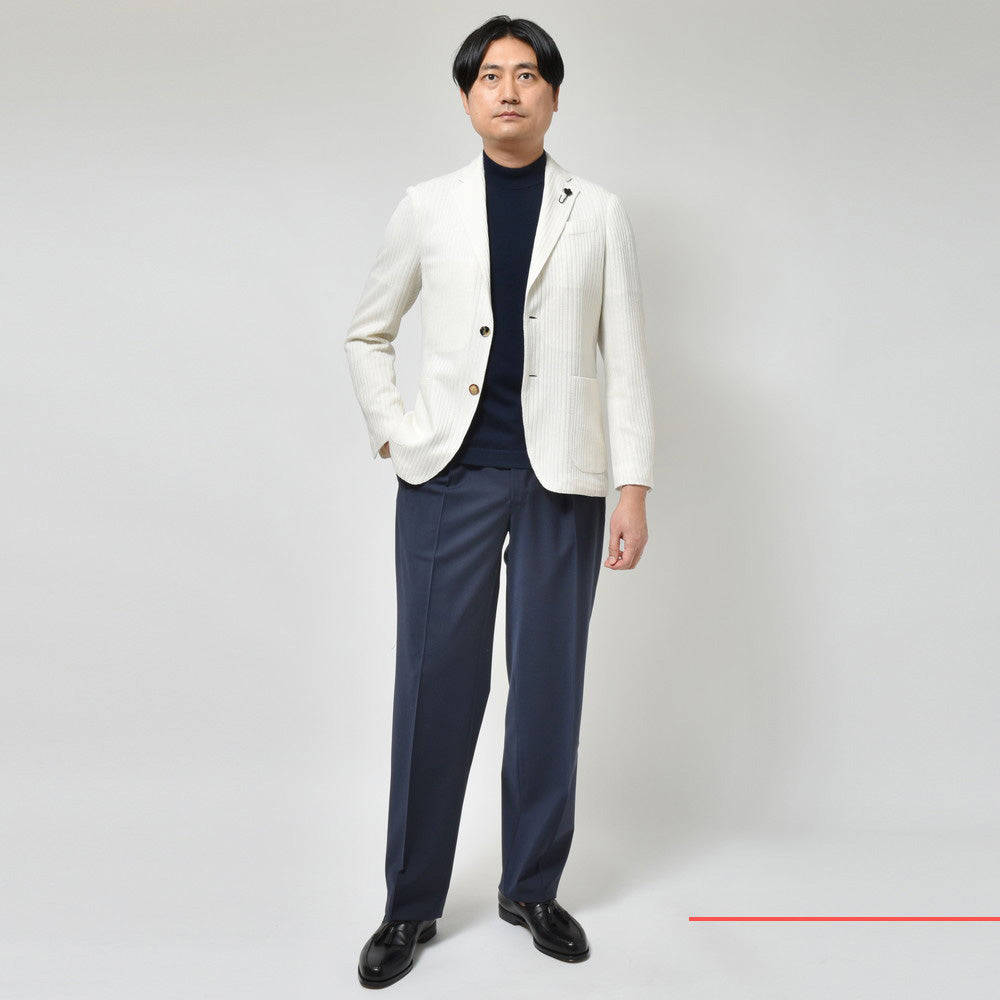 LARDINI（ラルディーニ） LIKNITライクニット リネンレーヨンシャドーストライプ2Bジャケット ALKJ8Q041