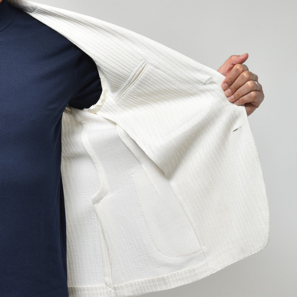 LARDINI（ラルディーニ） LIKNITライクニット リネンレーヨンシャドーストライプ2Bジャケット ALKJ8Q041
