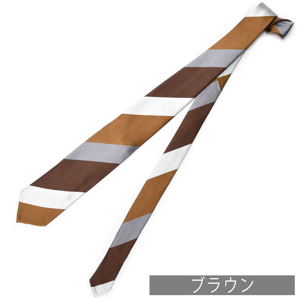 Stefano Cau（ステファノ カウ） シルクサテンストライプスフォデラートタイ MF2213