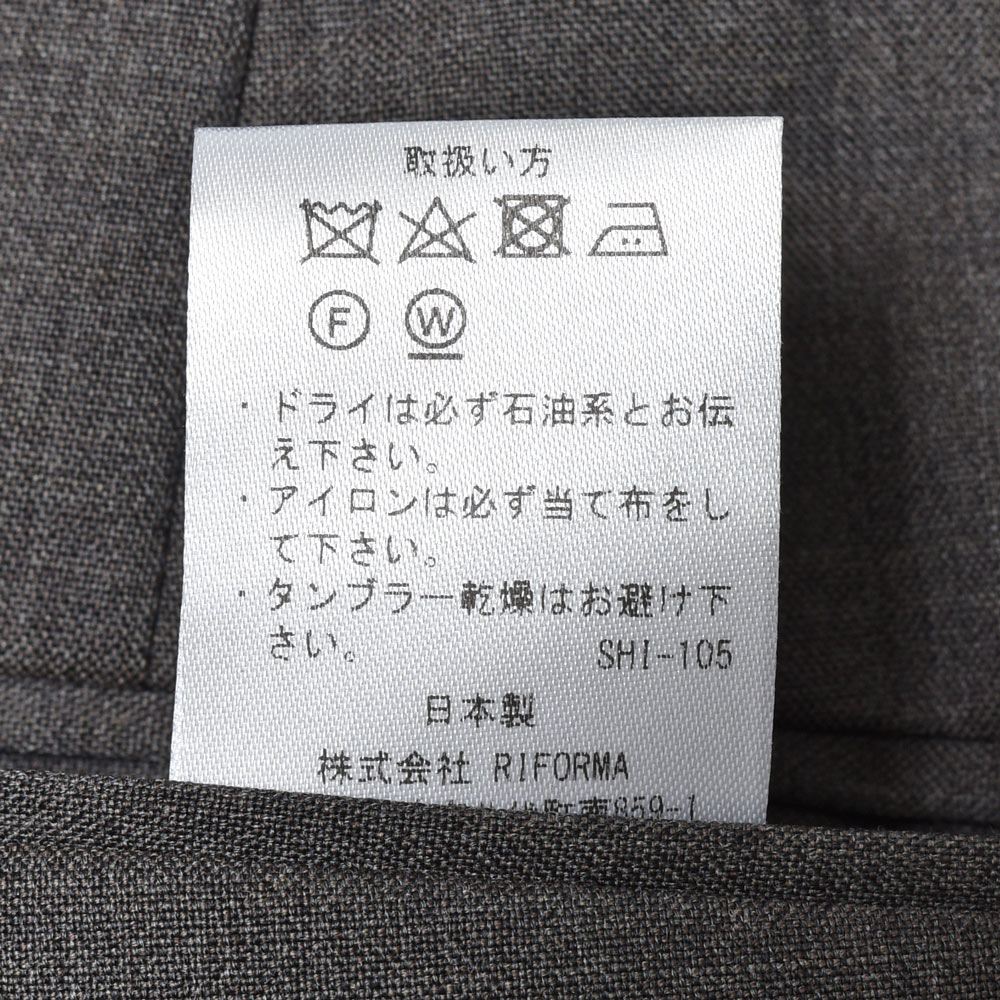 IGARASHI TROUSERS（五十嵐トラウザーズ） ウールトロピカル1プリーツスリムテーパードパンツ IGT/1OUTP/CNB