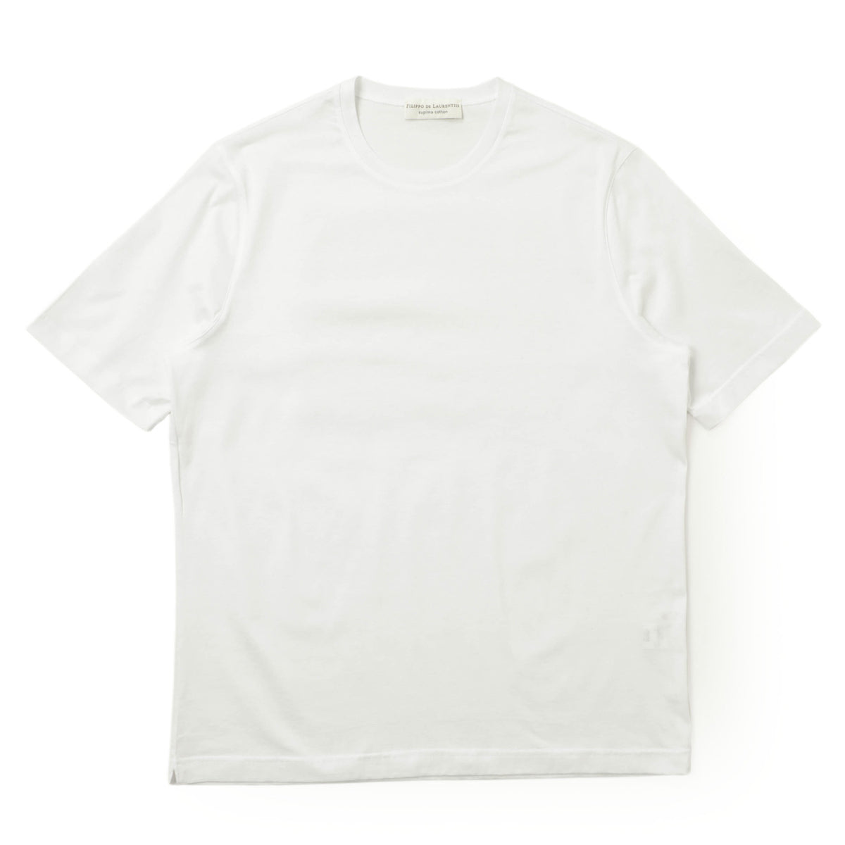 フィリッポ デ ローレンティス /  スーピマ コットン クルーネック Tシャツ / TSMC JERLUX  / 4110-TSMC43 / ホワイト