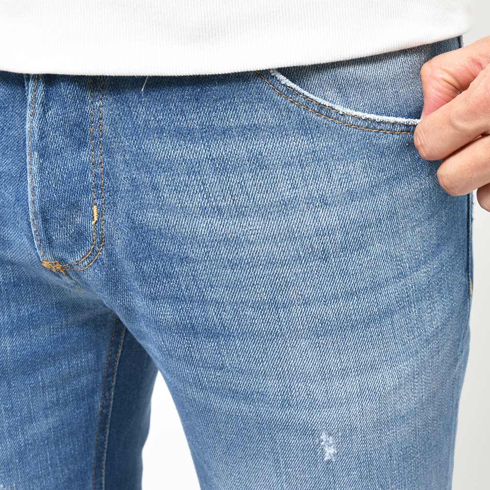 PT TORINO DENIM ピーティートリノデニム コットン ストレッチ ダメージ&リペア デニムパンツ REGGAE/TAPERED FITTX33