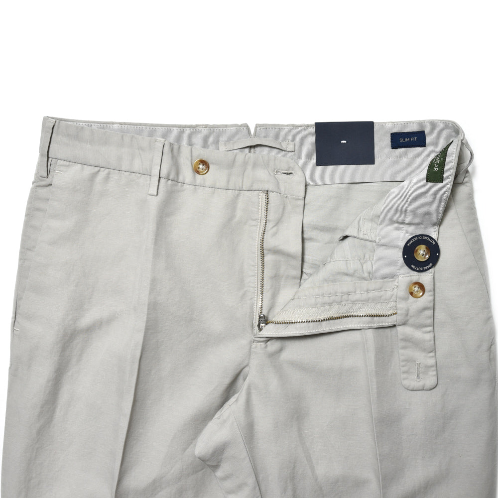 INCOTEX（インコテックス） SLIMFIT CHINO LINOチノリノ ガーメントダイリネンコットンテーパードパンツ 11575
