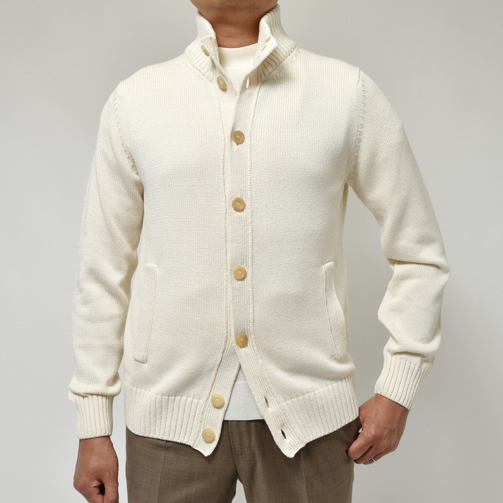 ZANONE（ザノーネ） 5ゲージコットンスタンドカラーニットカーディガン CHIOTO/SLIM FIT/812485/ZM364 15600
