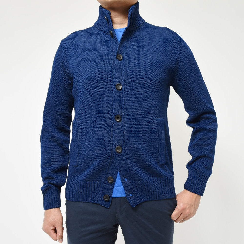 ZANONE（ザノーネ） 5ゲージコットンスタンドカラーニットカーディガン CHIOTO/SLIM FIT/812485/ZM364 15600