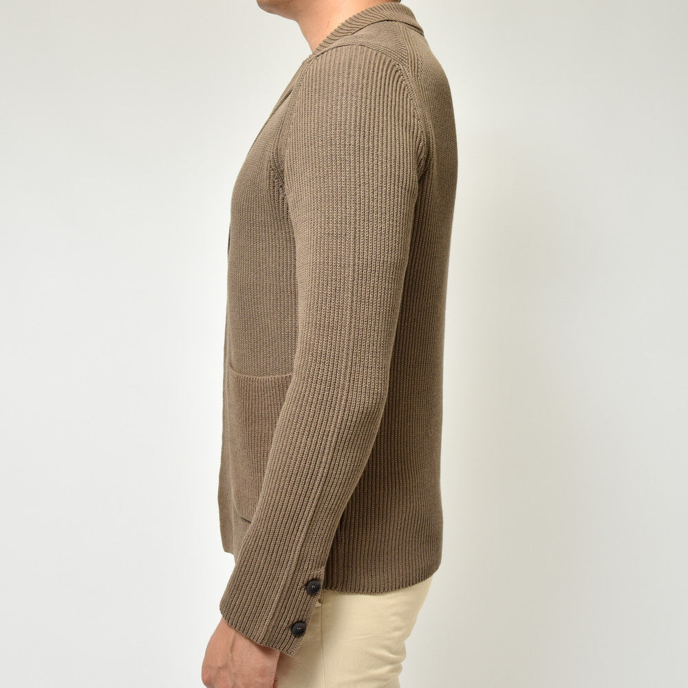 ZANONE（ザノーネ） 7ゲージコットンクレープリブニットラペルドカーディガン GIACCA/SLIM FIT/813054/ZM367 15701