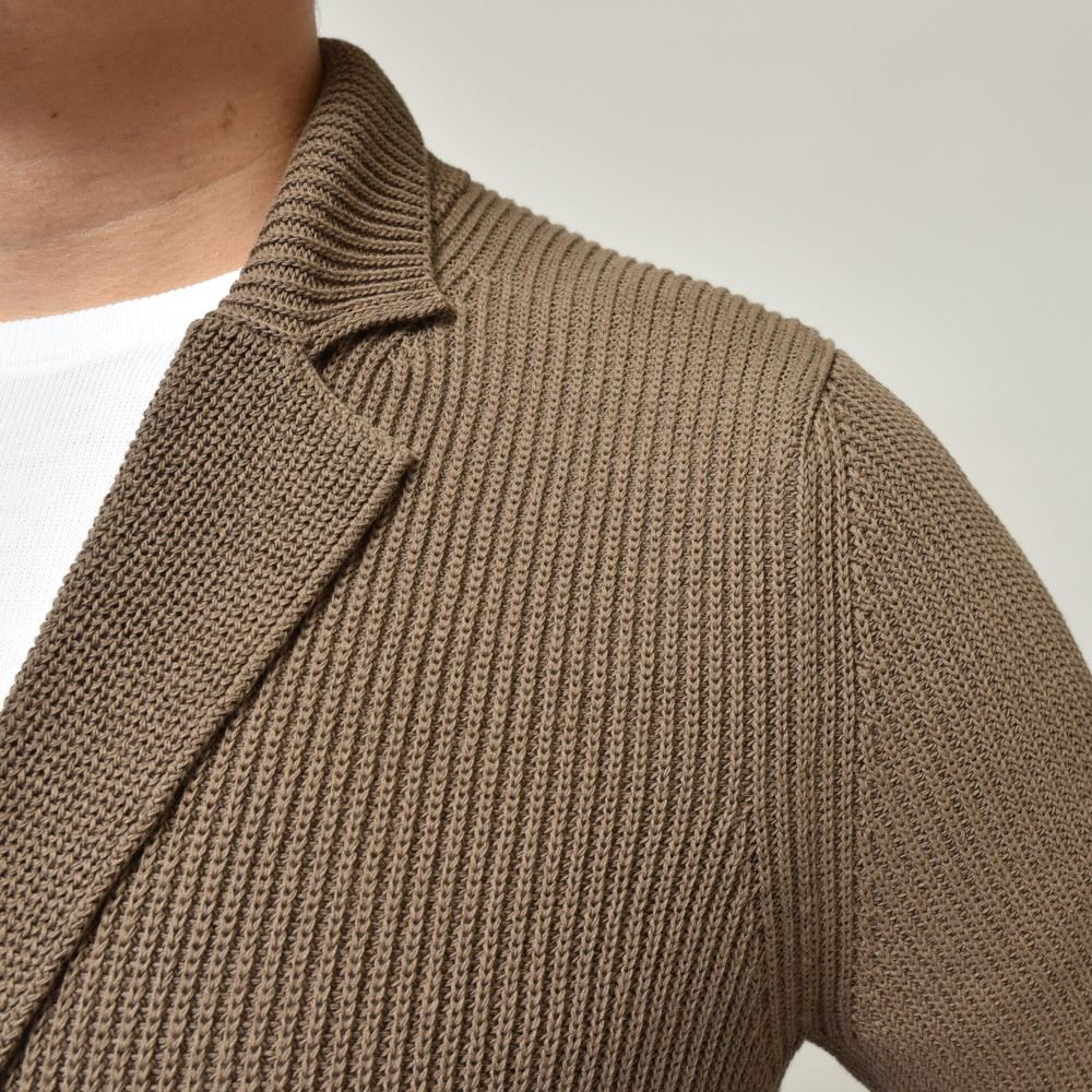 ZANONE（ザノーネ） 7ゲージコットンクレープリブニットラペルドカーディガン GIACCA/SLIM FIT/813054/ZM367 15701