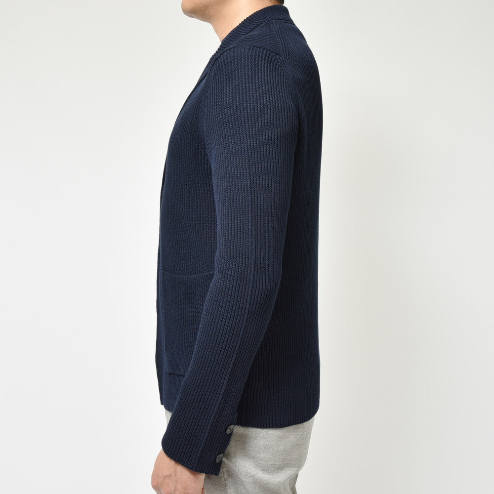 ZANONE（ザノーネ） 7ゲージコットンクレープリブニットラペルドカーディガン GIACCA/SLIM FIT/813054/ZM367 15701