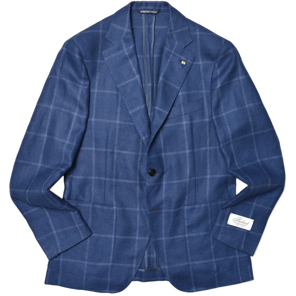 Belvest（ベルベスト） リネンウールヘリンボーンオーバーペーン3Bジャケット JACKET IN THE BOX G10307-5336