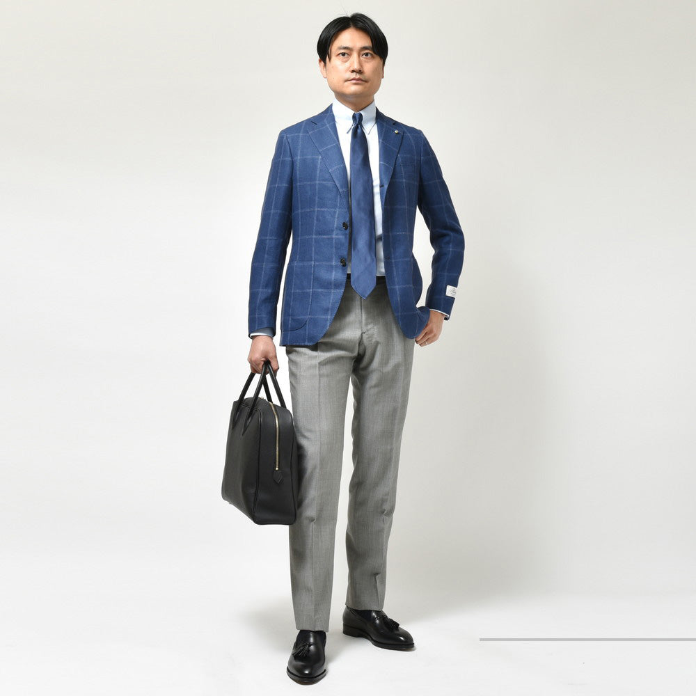 Belvest（ベルベスト） リネンウールヘリンボーンオーバーペーン3Bジャケット JACKET IN THE BOX G10307-5336