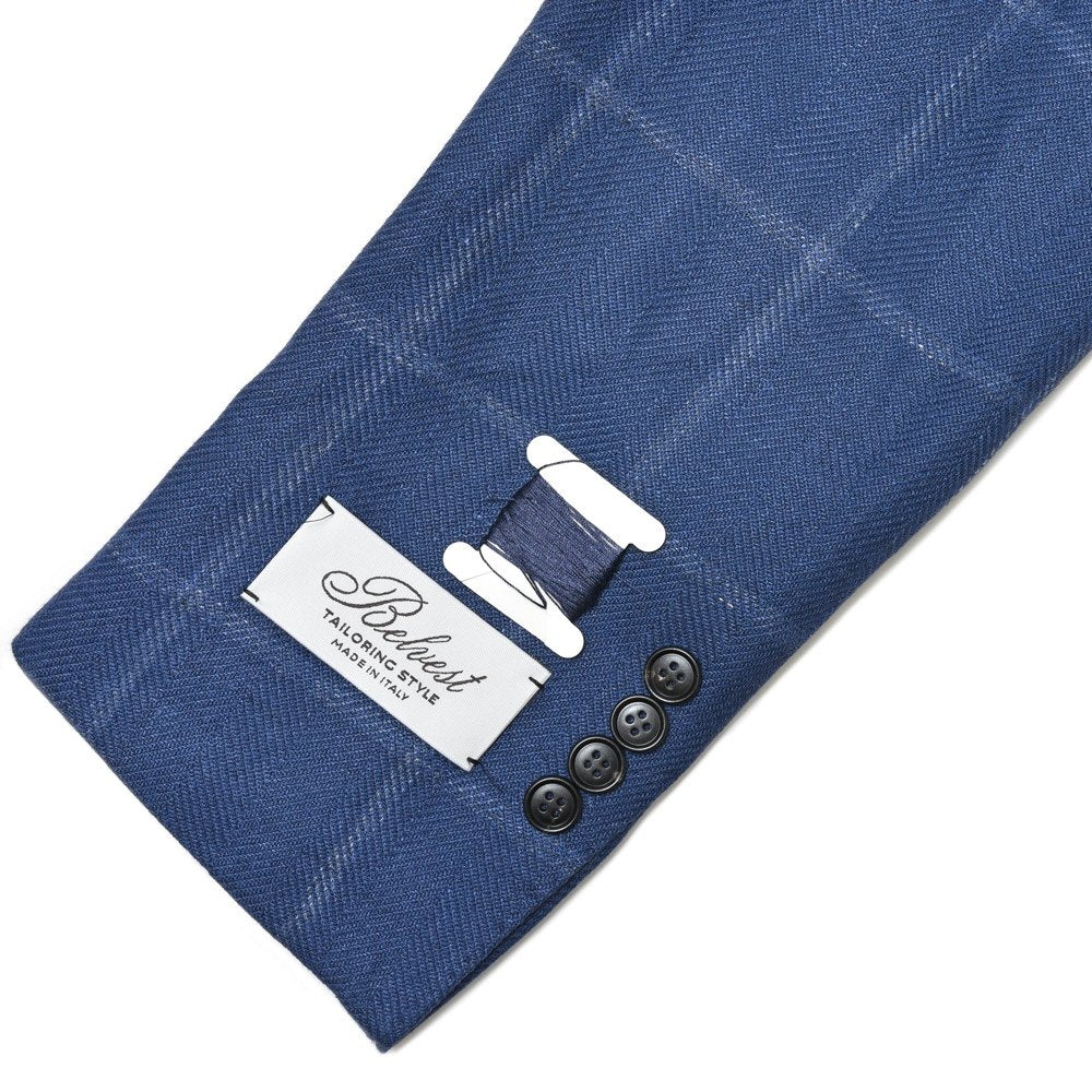 Belvest（ベルベスト） リネンウールヘリンボーンオーバーペーン3Bジャケット JACKET IN THE BOX G10307-5336