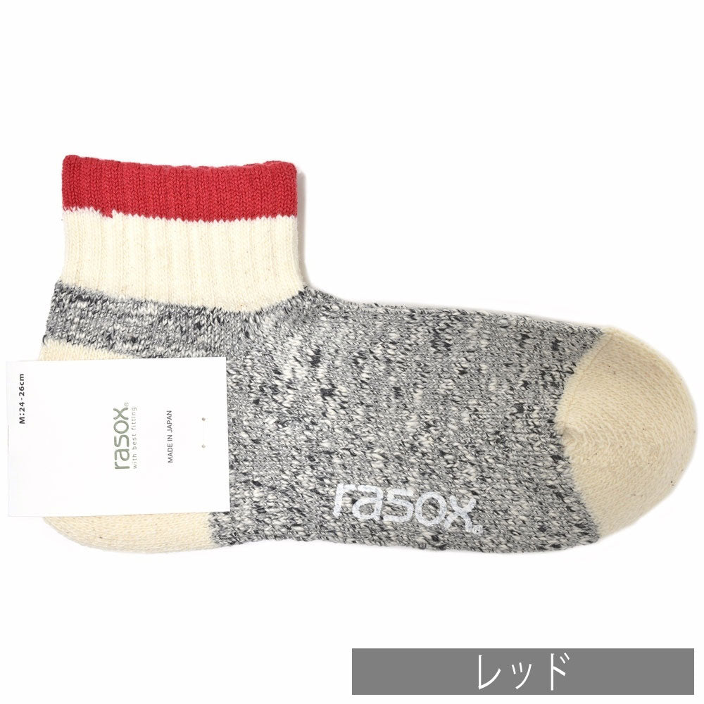 rasox（ラソックス） コットンスラブラインアンクルソックス CA220AN01