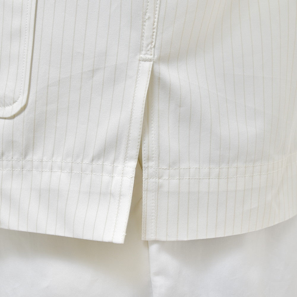 LARDINI（ラルディーニ） ABBAアバ コットンブロードストライプS/Sオープンカラーシャツ 1ABBA843