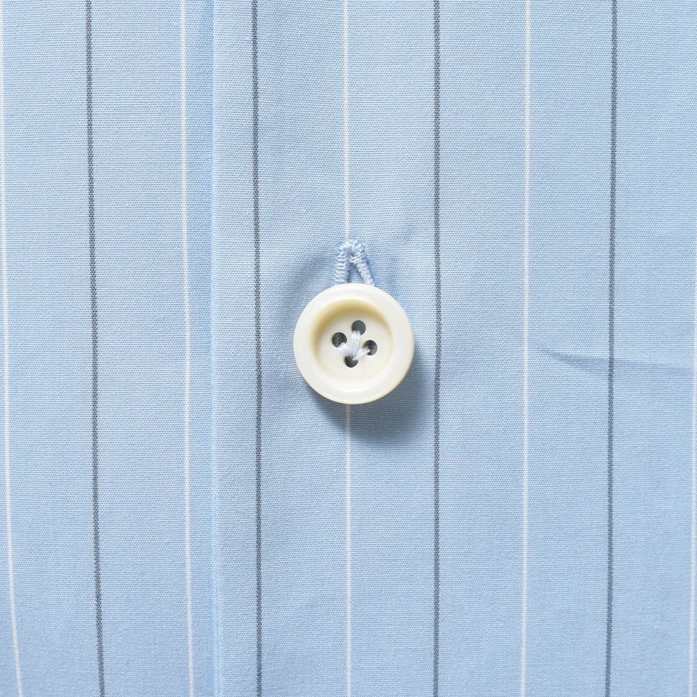 LARDINI（ラルディーニ） ABBAアバ コットンブロードストライプS/Sオープンカラーシャツ 1ABBA843