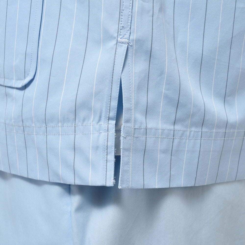 LARDINI（ラルディーニ） ABBAアバ コットンブロードストライプS/Sオープンカラーシャツ 1ABBA843