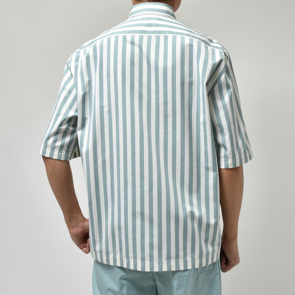 LARDINI（ラルディーニ） OLOPオロ コットンブロードブロックストライプS/Sプルオーバーシャツ 10L0P841