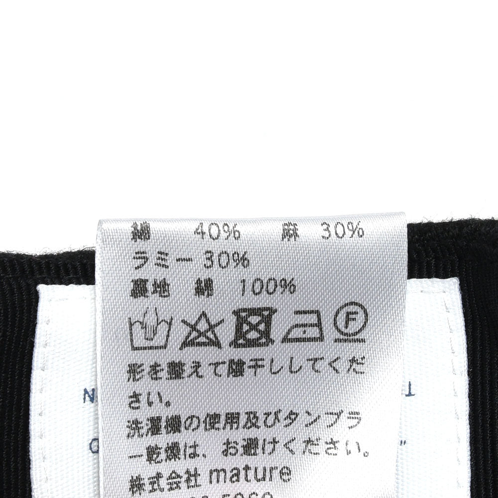 MATURE HA._MIL（マチュアーハ ミル） trainer cap コットンリネンラミー6パネルキャップ MIL-TC1190W
