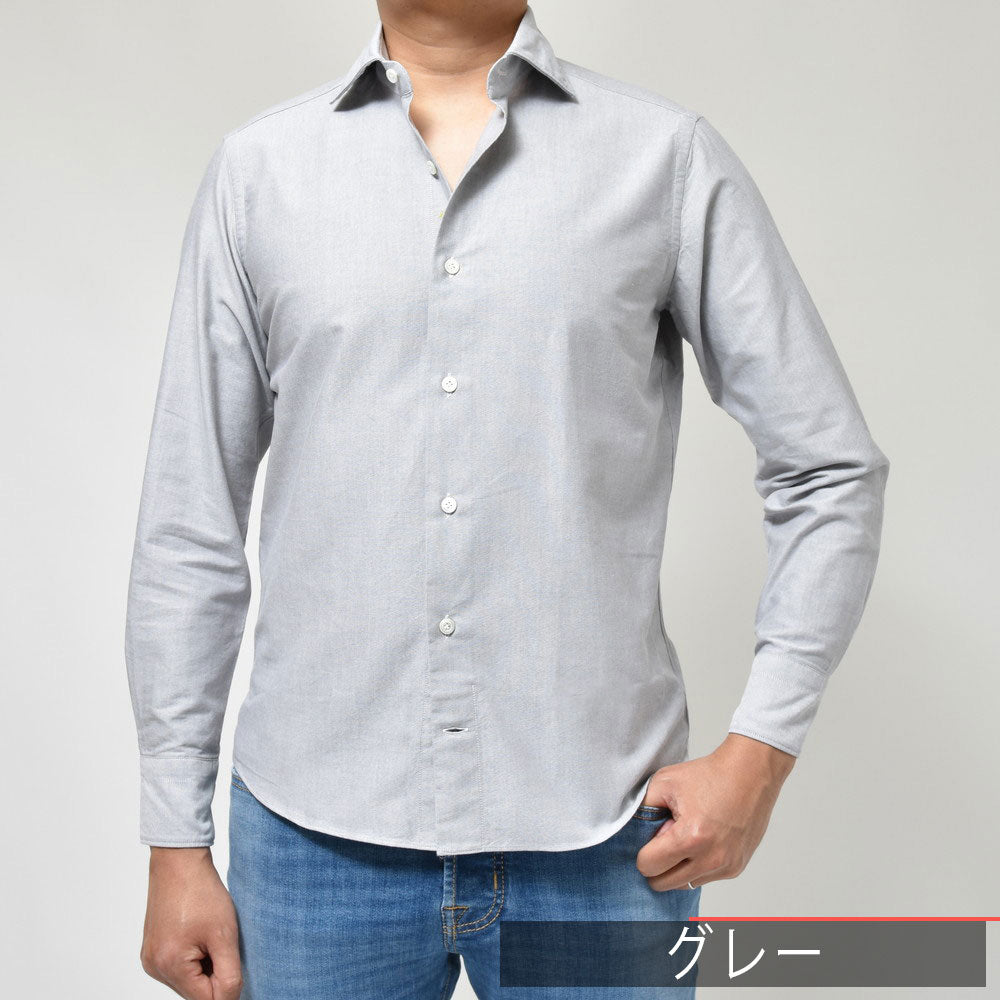 Giannetto（ジャンネット） コットンピンオックスセミワイドカラーシャツ VINCI FIT/146600V81