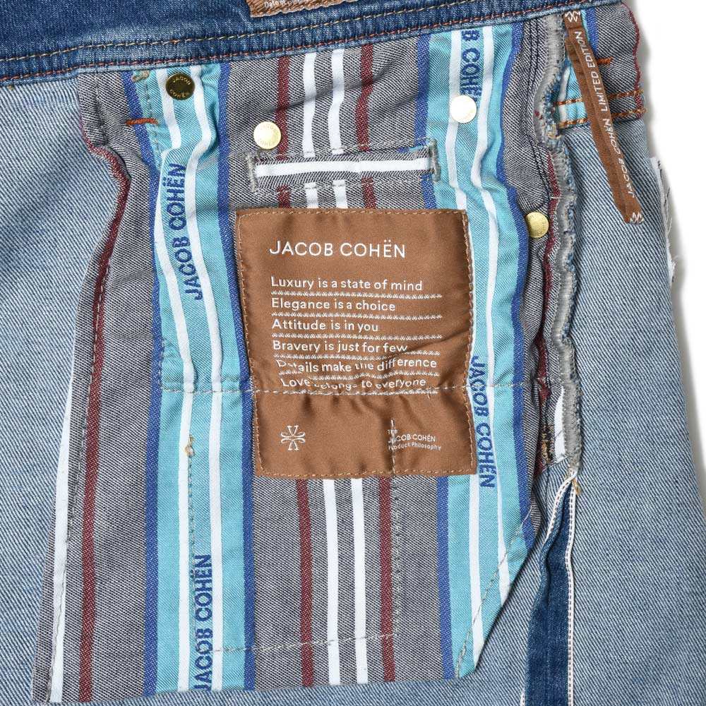 JACOB COHEN（ヤコブコーエン） BARDバード LIMITED EDITION ヴィンテージウォッシュテーパードフィットストレッチセルビッジデニム 12332/S3619/737D