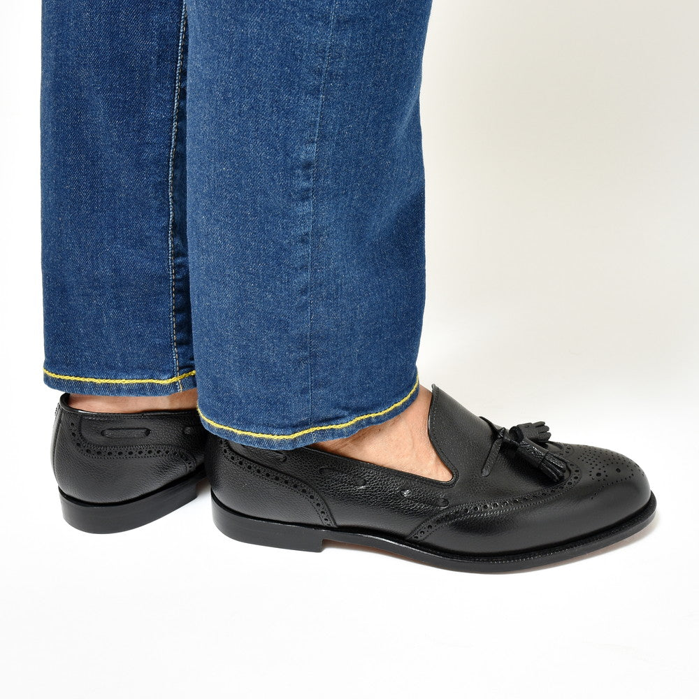 Crockett&Jones（クロケットアンドジョーンズ） LICHFIELD2リッチフィールド2 グレインレザーウィングチップタッセルスリッポン