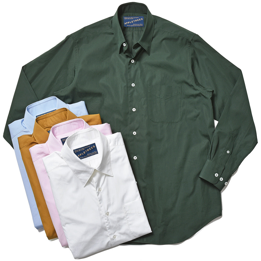 APPLETREES アップルツリーズ OPEN TRAVELER SHIRTS コットン ポプリン ヒドゥンボタンダウンカラー シャツ