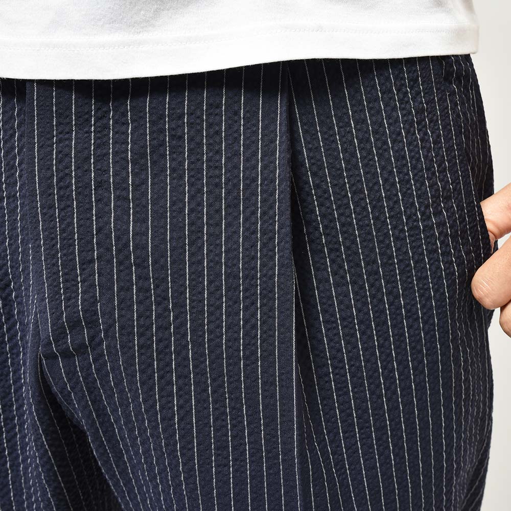 PT TORINO ピーティー トリノ Edge ヴァージンウール ストレッチ シアサッカーストライプ 1プリーツ パンツ REBEL FIT/ZI55