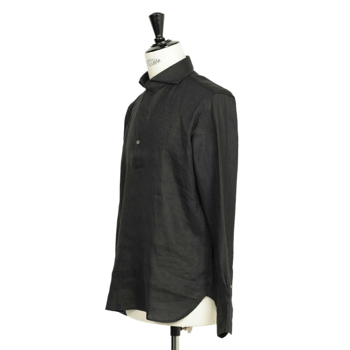 オリアン / リネン プルオーバー  ワイドカラー カプリシャツ / Vintage / SLIM FIT / KH30 / 02U441 / ブラック