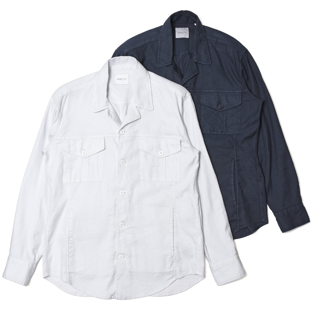 BAGUTTA（バグッタ） ストレッチリネンコットンギャバジンCPOシャツ LIAM LT/12876