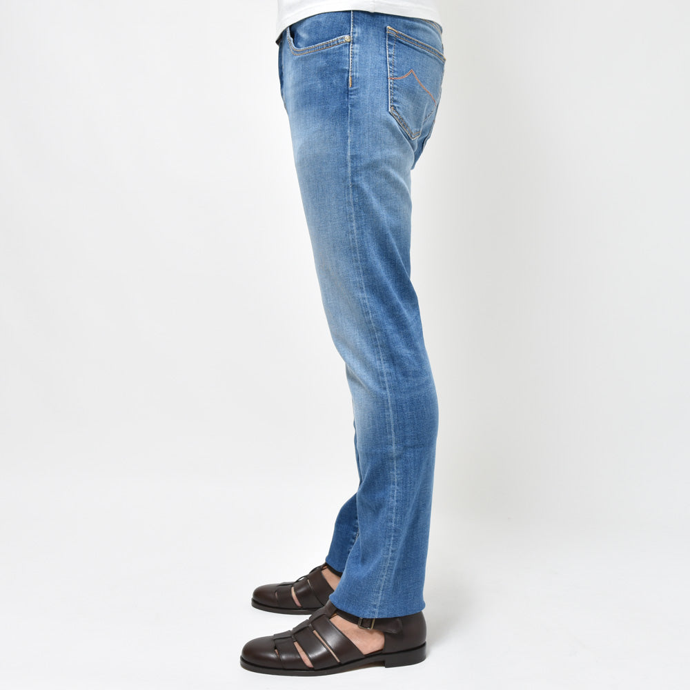 JACOB COHEN（ヤコブコーエン） NICKニック LIMITED EDITION ヴィンテージウォッシュテーパードフィットストレッチセルビッジデニム 226-12338