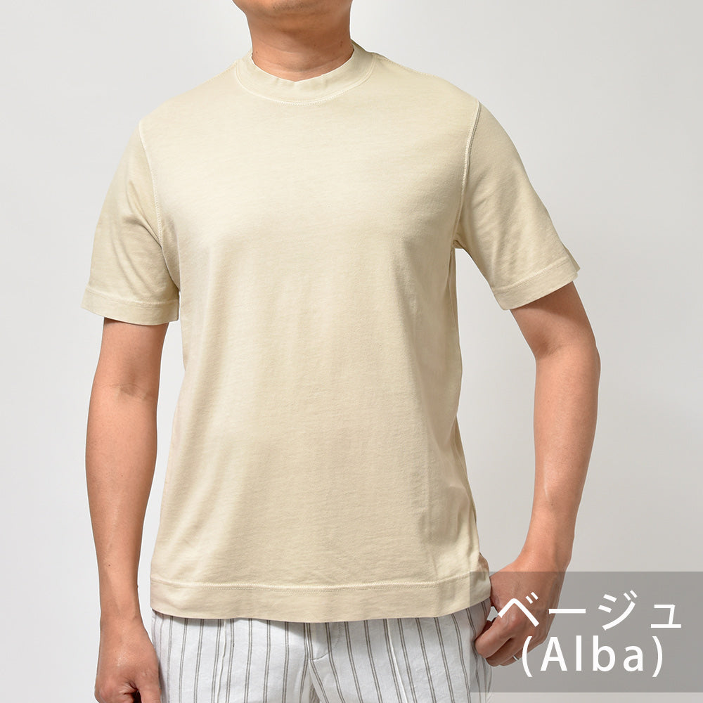 CIRCOLO 1901 チルコロ 1901 コットン ジャージー ガーメントダイ クルーネック カットソー