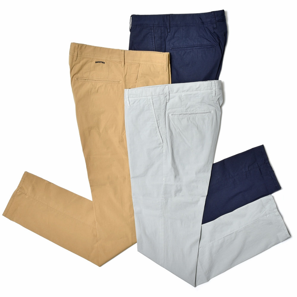 INCOTEX SLACKS（インコテックス スラックス） SLIM FIT ガーメントダイコットンストレッチポプリンテーパードパンツ 17S100-90890/11562