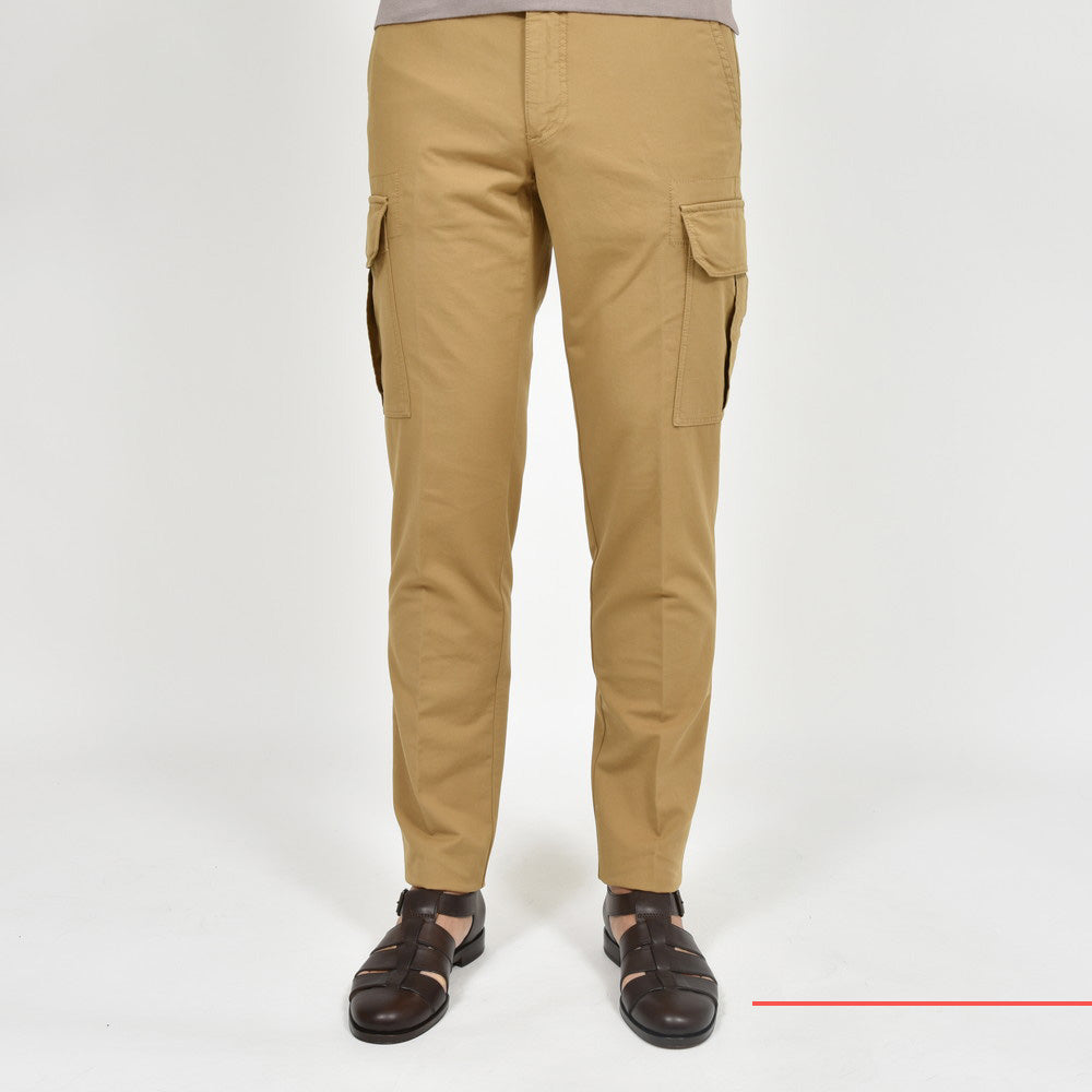 INCOTEX SLACKS（インコテックス スラックス） TAPERED FIT ガーメントダイコットンストレッチサマーサテンテーパードカーゴパンツ 10S184-90871/11500