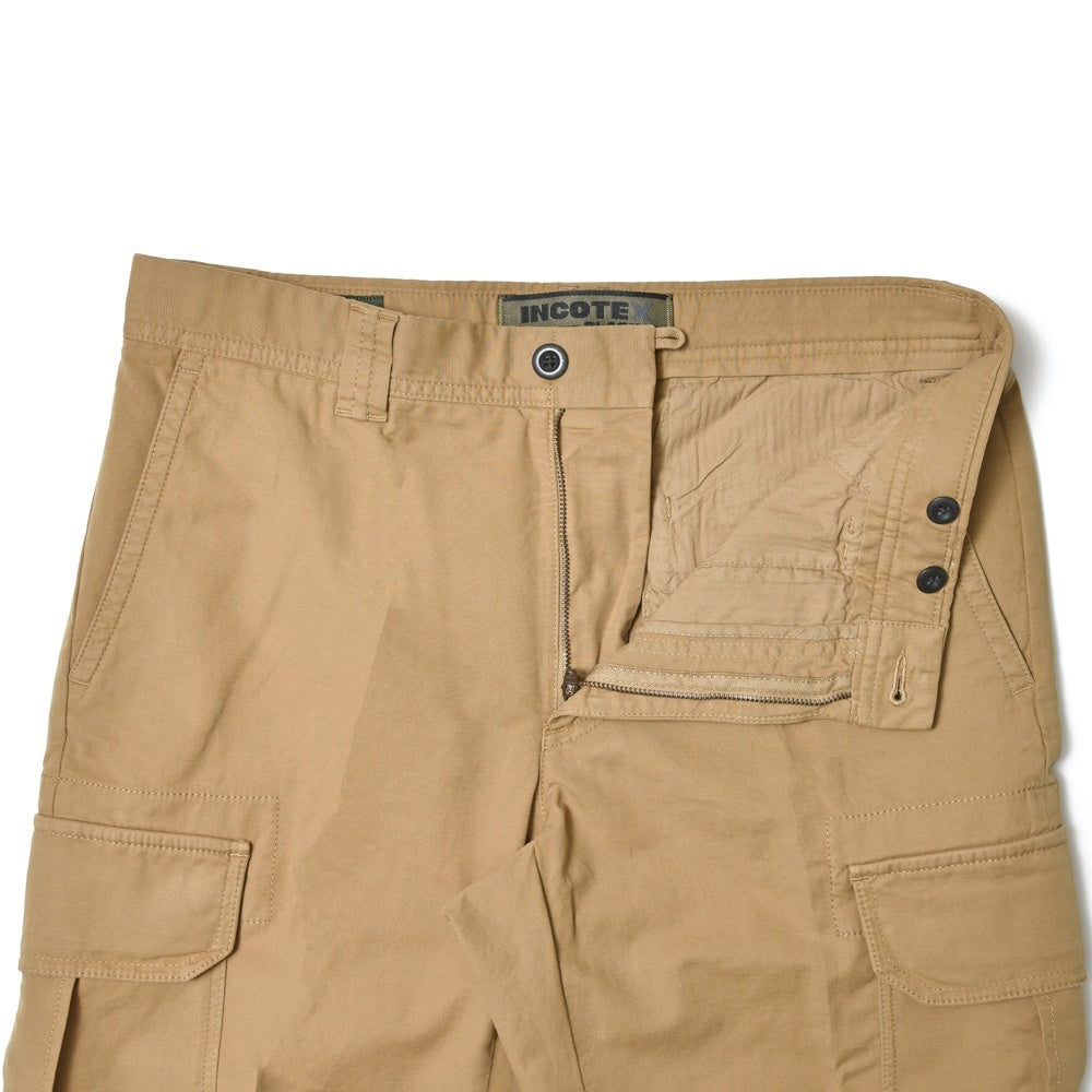 INCOTEX SLACKS（インコテックス スラックス） TAPERED FIT ガーメントダイコットンストレッチサマーサテンテーパードカーゴパンツ 10S184-90871/11500
