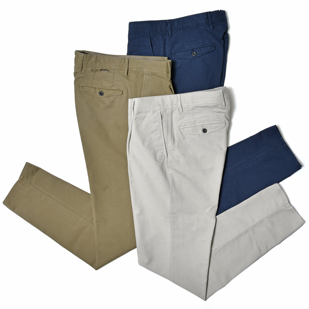 INCOTEX SLACKS（インコテックス スラックス） TAPERED FIT ガーメントダイコットンストレッチサマーサテン1プリーツテーパードパンツ 10S188-90871/11548
