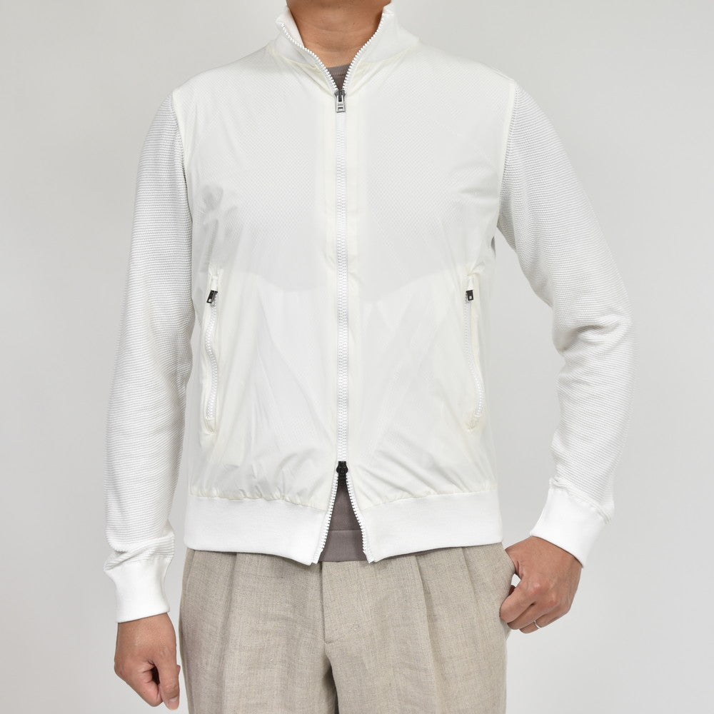 HERNO（ヘルノ） ストレッチナイロン×ワッフルニットハイブリッドブルゾン MC000172U-72054+12582