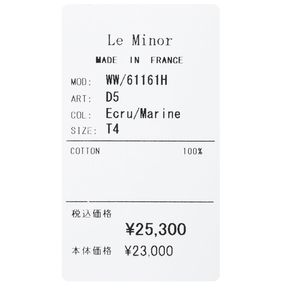 Le Minor（ル ミノア） コットンボーダーL/Sクルーネックカットソー 61161H/D5