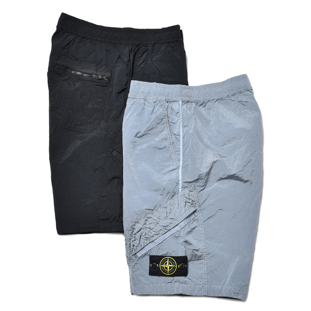 STONE ISLAND(ストーンアイランド) ガーメントダイナイロンメタルシャーリングカーゴショーツ 80-15L-17-19