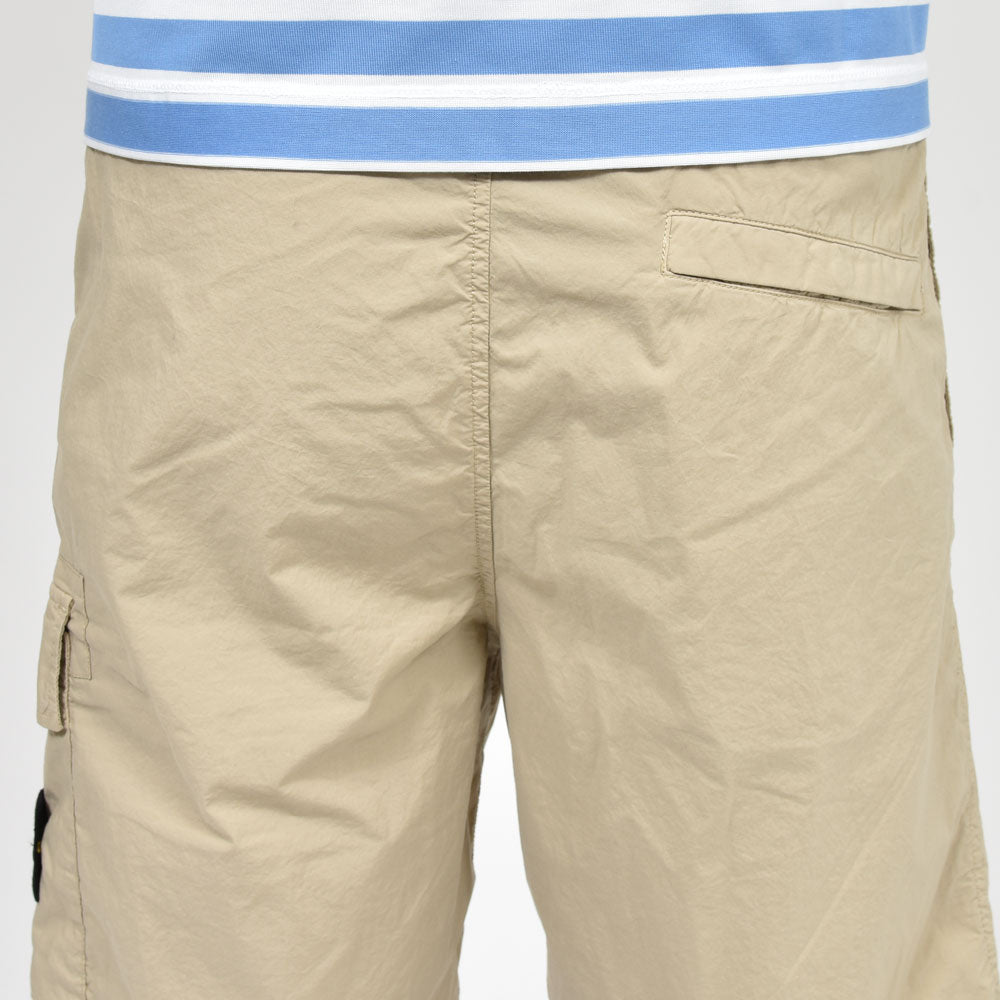 STONE ISLAND(ストーンアイランド)  ガーメントダイコットンストレッチシャーリングカーゴショーツ 80-15L-18-03