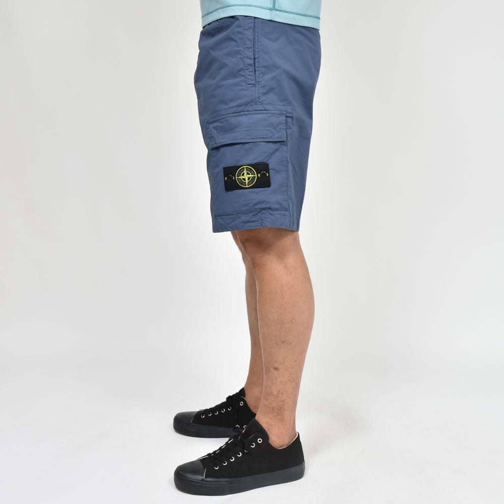 STONE ISLAND(ストーンアイランド)  ガーメントダイコットンストレッチシャーリングカーゴショーツ 80-15L-18-03